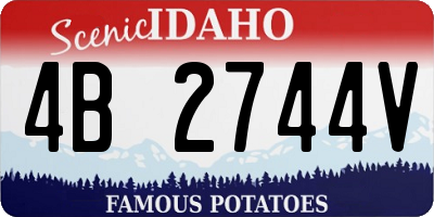 ID license plate 4B2744V