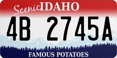 ID license plate 4B2745A