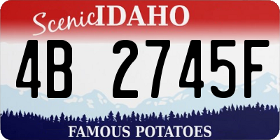 ID license plate 4B2745F