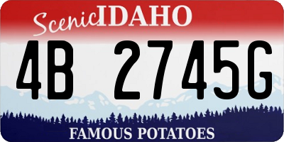 ID license plate 4B2745G