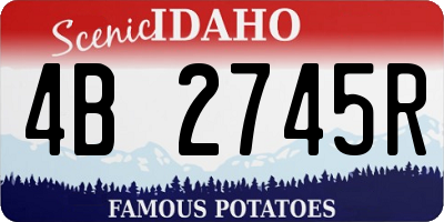 ID license plate 4B2745R