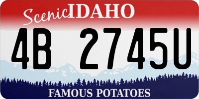 ID license plate 4B2745U