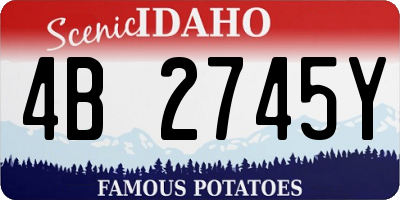 ID license plate 4B2745Y