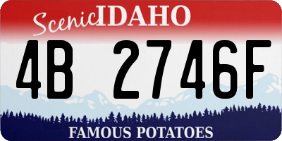 ID license plate 4B2746F