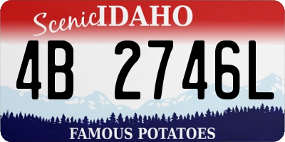 ID license plate 4B2746L