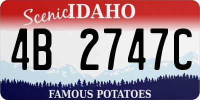 ID license plate 4B2747C