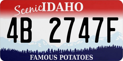 ID license plate 4B2747F