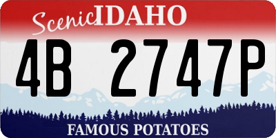 ID license plate 4B2747P