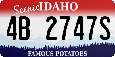 ID license plate 4B2747S
