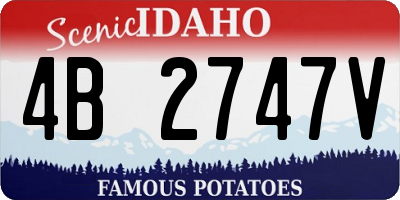 ID license plate 4B2747V