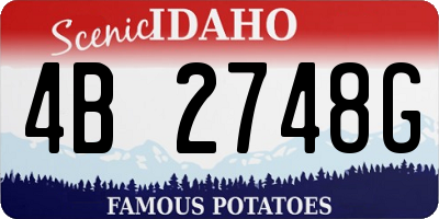 ID license plate 4B2748G