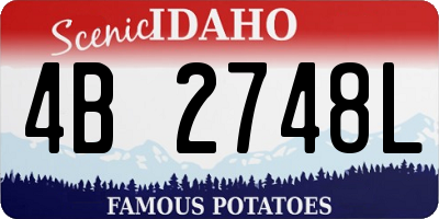 ID license plate 4B2748L