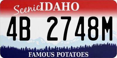 ID license plate 4B2748M