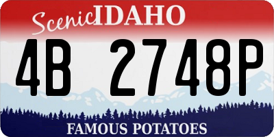 ID license plate 4B2748P