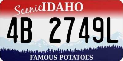 ID license plate 4B2749L