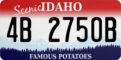 ID license plate 4B2750B