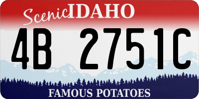 ID license plate 4B2751C