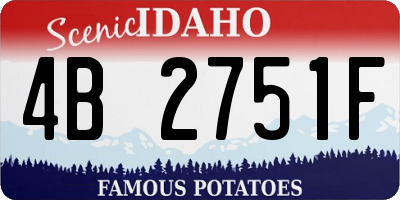 ID license plate 4B2751F