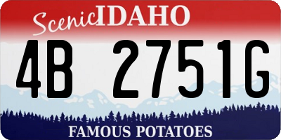 ID license plate 4B2751G