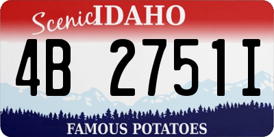 ID license plate 4B2751I