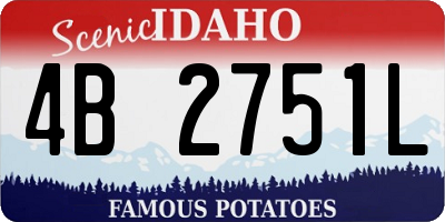 ID license plate 4B2751L