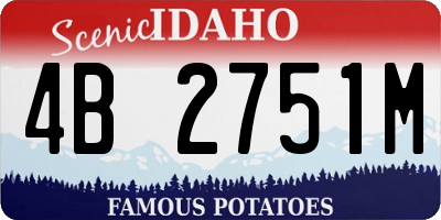 ID license plate 4B2751M