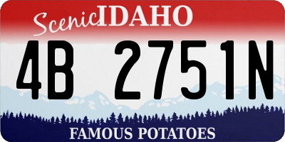 ID license plate 4B2751N