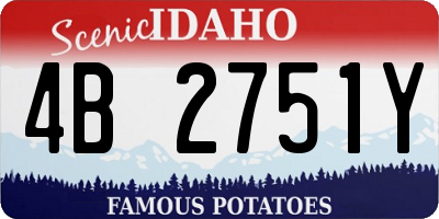 ID license plate 4B2751Y