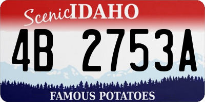 ID license plate 4B2753A