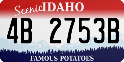 ID license plate 4B2753B