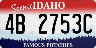 ID license plate 4B2753C