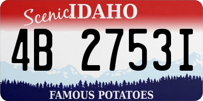 ID license plate 4B2753I
