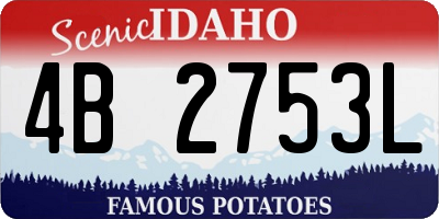 ID license plate 4B2753L