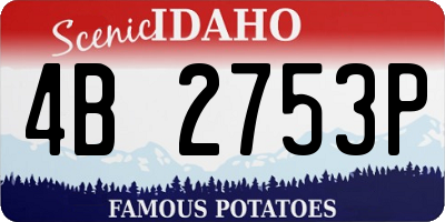 ID license plate 4B2753P