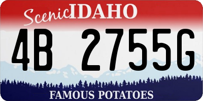 ID license plate 4B2755G