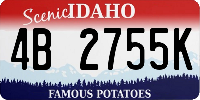 ID license plate 4B2755K