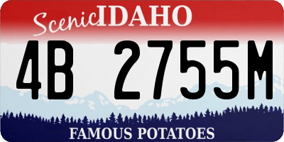 ID license plate 4B2755M