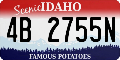 ID license plate 4B2755N