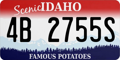 ID license plate 4B2755S
