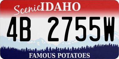 ID license plate 4B2755W