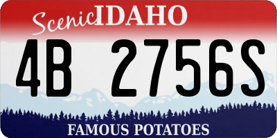 ID license plate 4B2756S