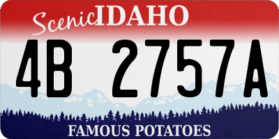 ID license plate 4B2757A