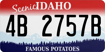 ID license plate 4B2757B