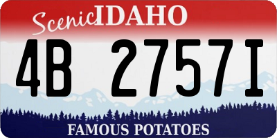ID license plate 4B2757I