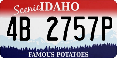 ID license plate 4B2757P