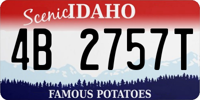 ID license plate 4B2757T