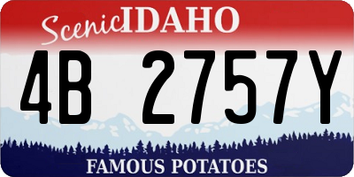 ID license plate 4B2757Y