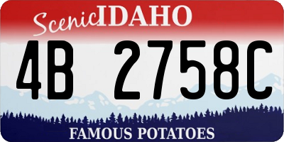 ID license plate 4B2758C