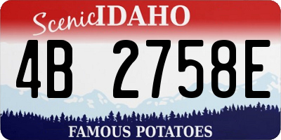 ID license plate 4B2758E