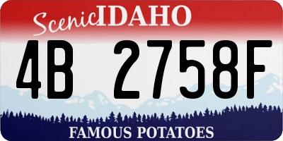 ID license plate 4B2758F